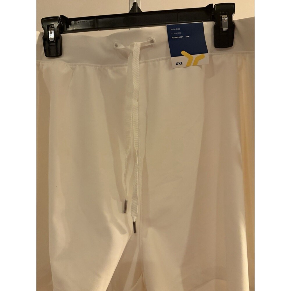 Old Navy White High-Waisted Ivory Powersoft 3” Seam Shorts XXL Active - Picture 5 of 9